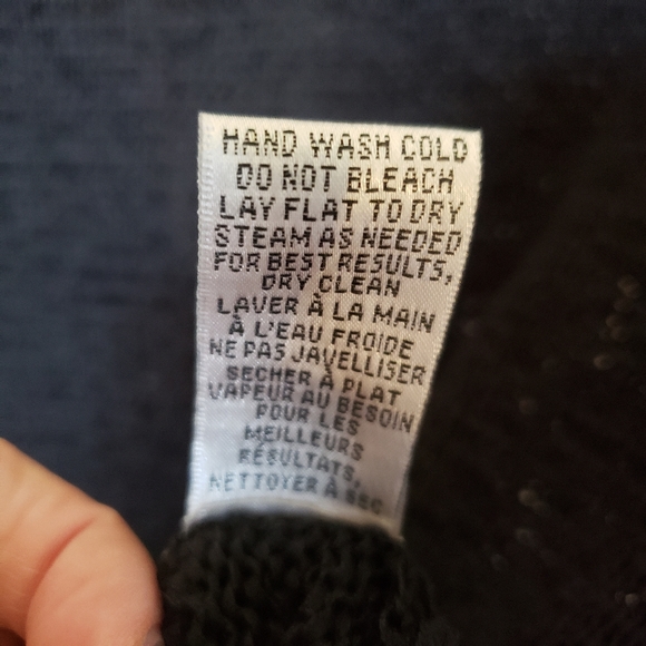 4/$30💕 WD.NY/ Black Loose Knit Short Slv Sweater - Picture 4 of 4